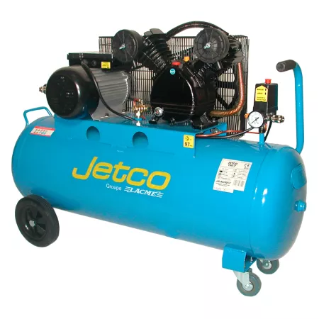 Compresseur d'air à piston lubrifié Bicylindre en V - Fonte JETCO100-7