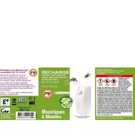 Recharge pour diffuseur anti-moustiques et mouches DECAMP' - CR1/39